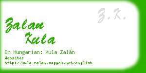 zalan kula business card